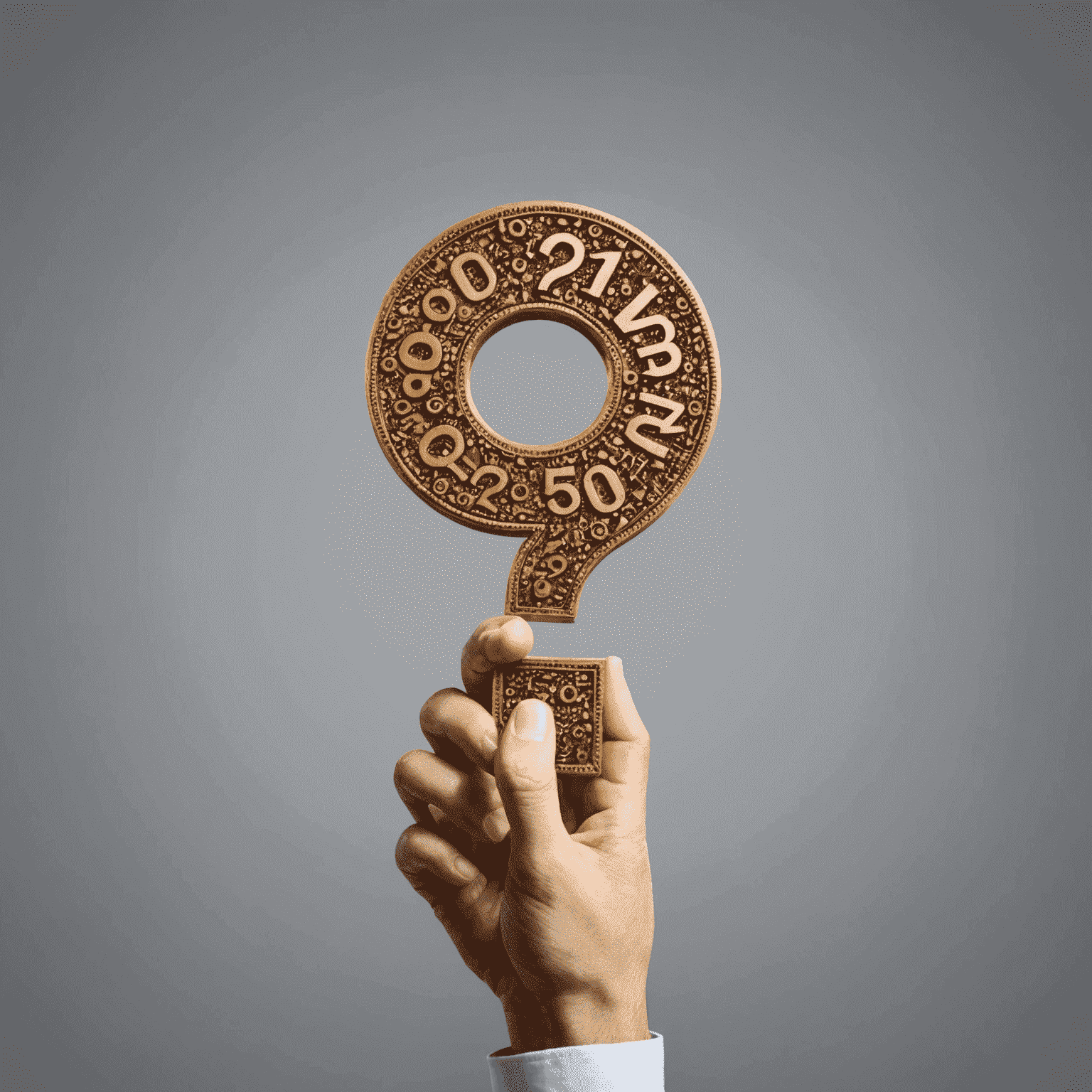 A person holding a question mark, symbolizing frequently asked questions about PrimeCoin Services' consulting offerings in South Africa.